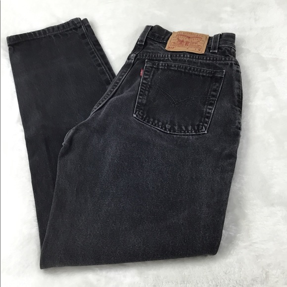 VINTAGE LEVIS 512 BLACK WASH DENIM JEANS 13 - Picture 2 of 9